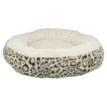 Trixie Hondenmand Leo Soft Rond Pluche Creme / Panterprint